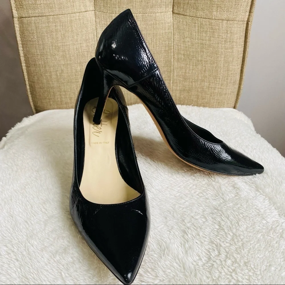 Butter shoes patent leather black 3” heels